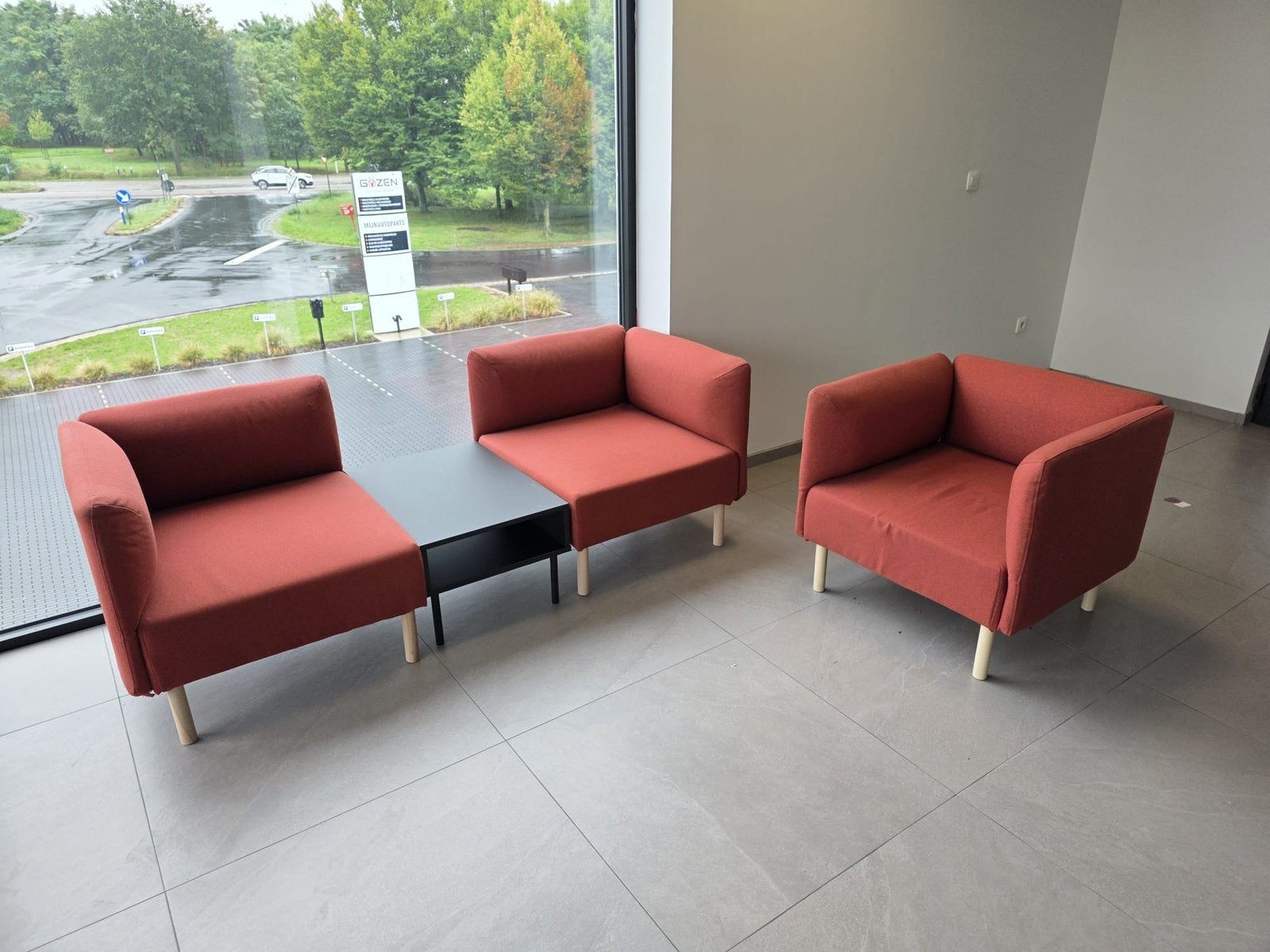 Modulaire 3 zits zetel met tafeltje, Ophalen, Zo goed als nieuw