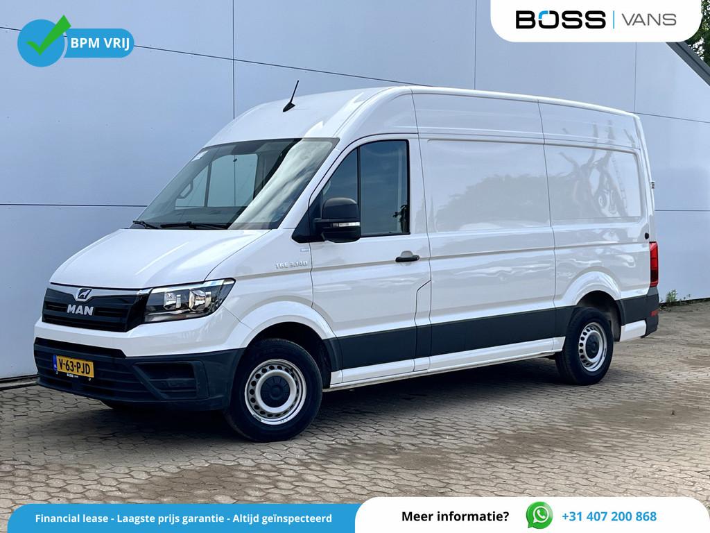 MAN TGE 3.140 2.0 TDI Automaat L3H3 Airco Cruise Control Car, Auto's, Gebruikt, 4 cilinders, Wit, Bedrijf