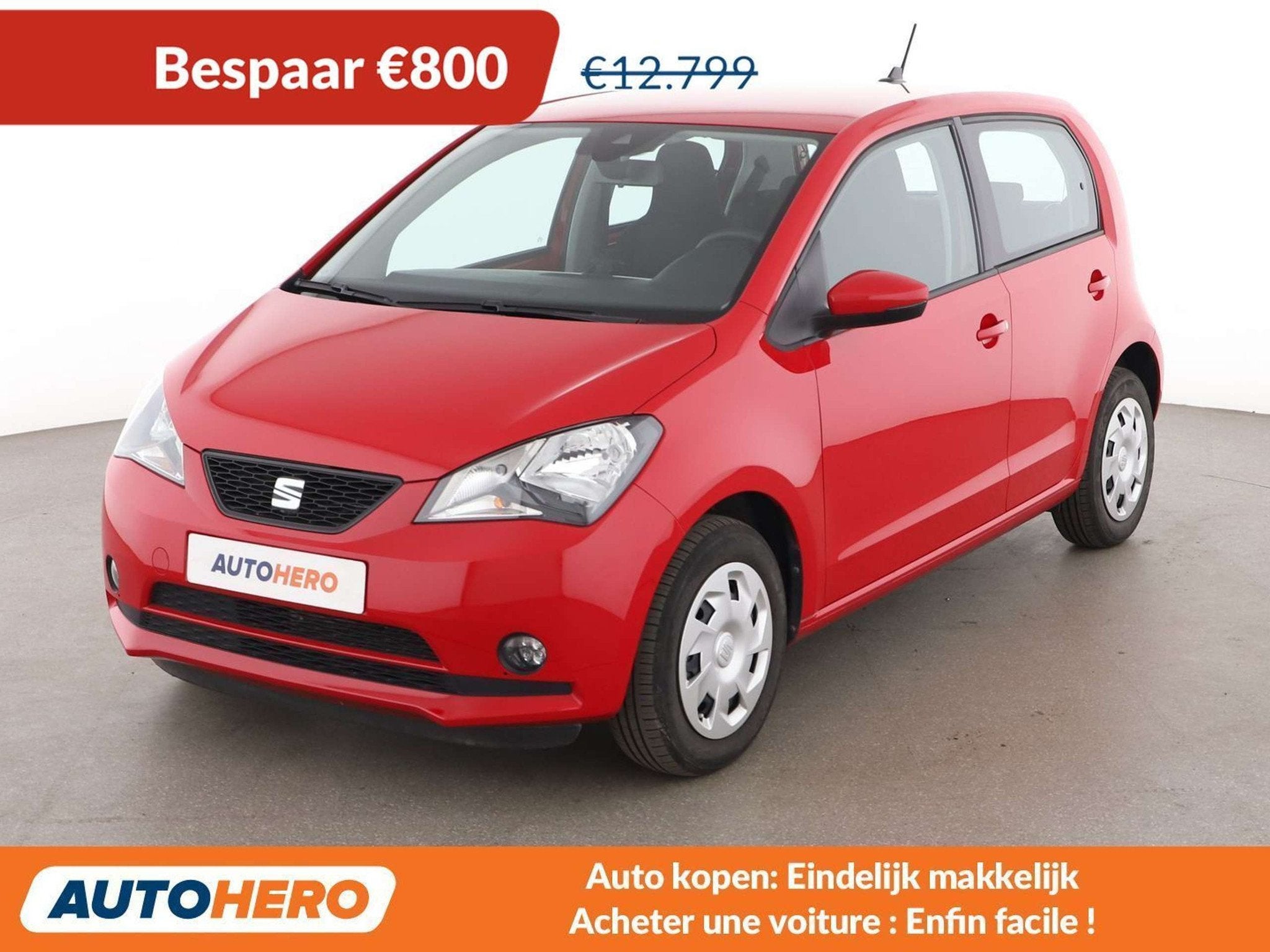 SEAT Mii Electric drive 61 kW (bj 2020, automaat), Auto's, Gebruikt, Zwart, Mii, Elektrisch