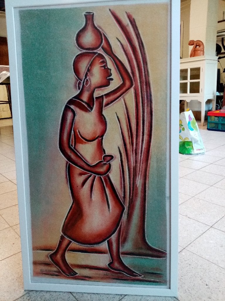 Œuvre, artiste inconnu, sous cadre (80x44cm), Ophalen
