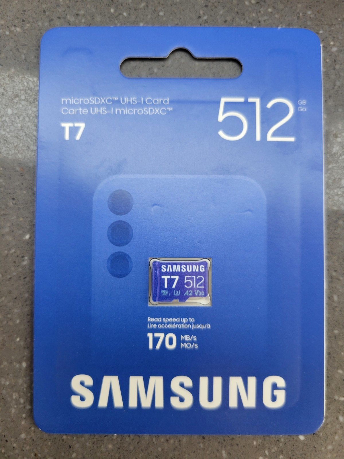 Samsung microSD card T7 512GB, TV, Hi-fi & Vidéo, Neuf, Enlèvement ou Envoi, Résistant à l'eau, Samsung