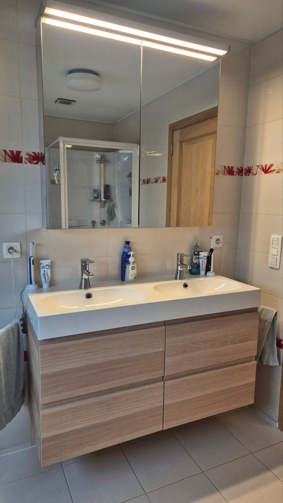 Badkamermeubel licht fineerhout, Maison & Meubles, Salle de bain | Meubles de Salle de bain, Enlèvement, Armoire à miroir