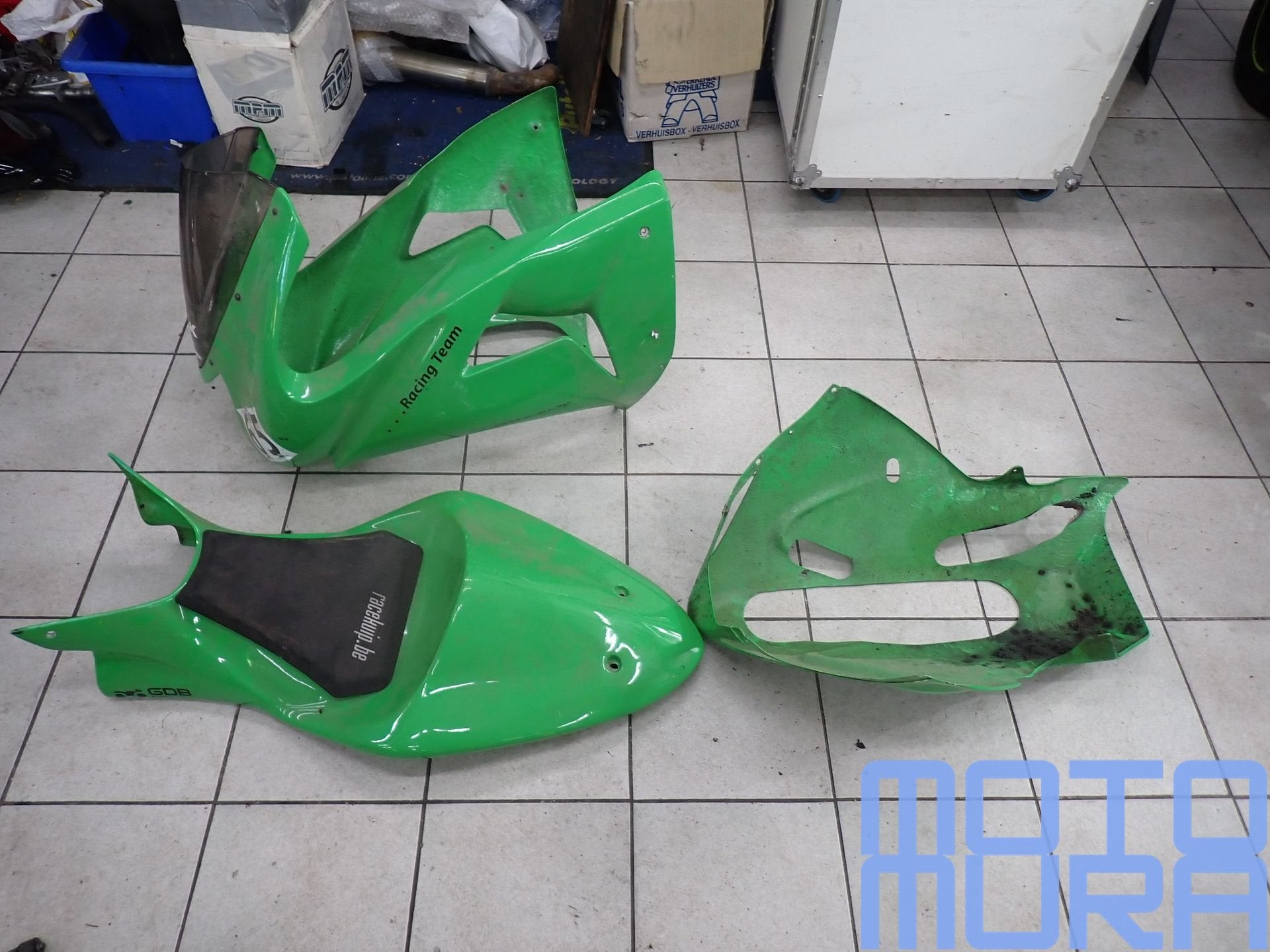 Kawasaki ZX10R 2004 2005 race kuipset kappenset polyester ra, Motoren, Gebruikt, -, -, Ophalen of Verzenden
