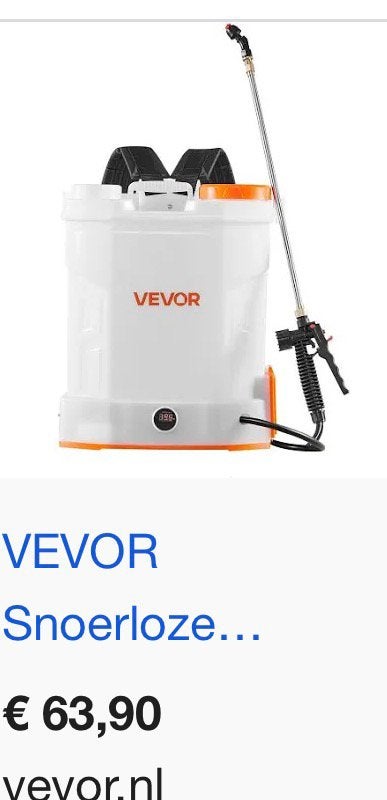 Accu rugsproeier VEVOR 8L - nieuw in doos, Enlèvement ou Envoi, Neuf