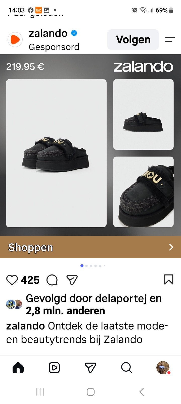 mou mou schoenen, Ophalen of Verzenden
