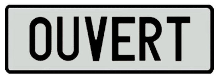 Plaque immatriculation 34x11cm noire/blanche, Autos : Divers, Enlèvement ou Envoi, ., ., .