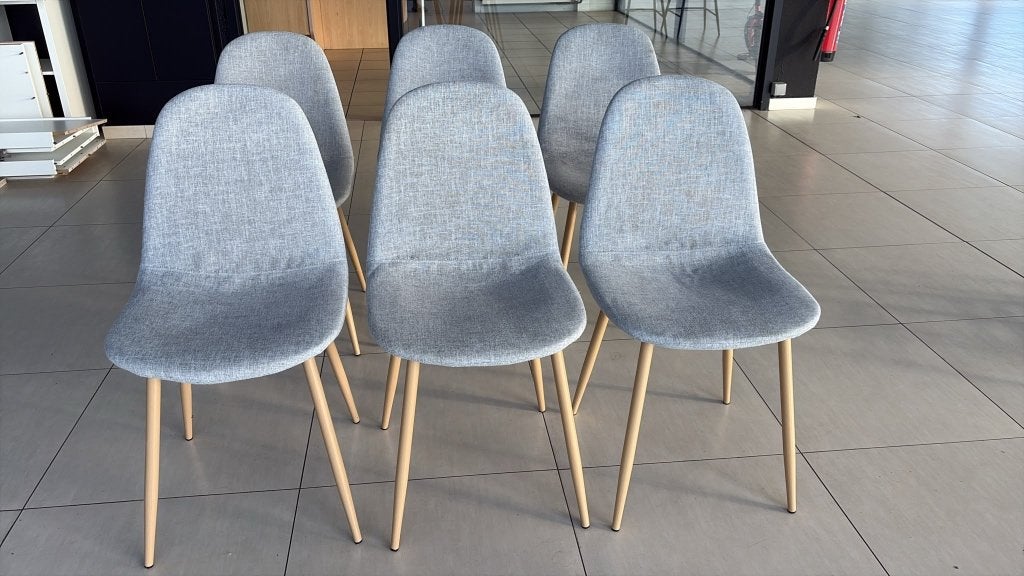 Eetstoelen, Ophalen, Zo goed als nieuw, Grijs, Vijf, Zes of meer stoelen