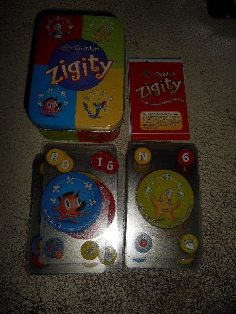 CRANIUM ZIGITY jeu de 80 cartes + boite métal, Hobby en Vrije tijd, Ophalen of Verzenden
