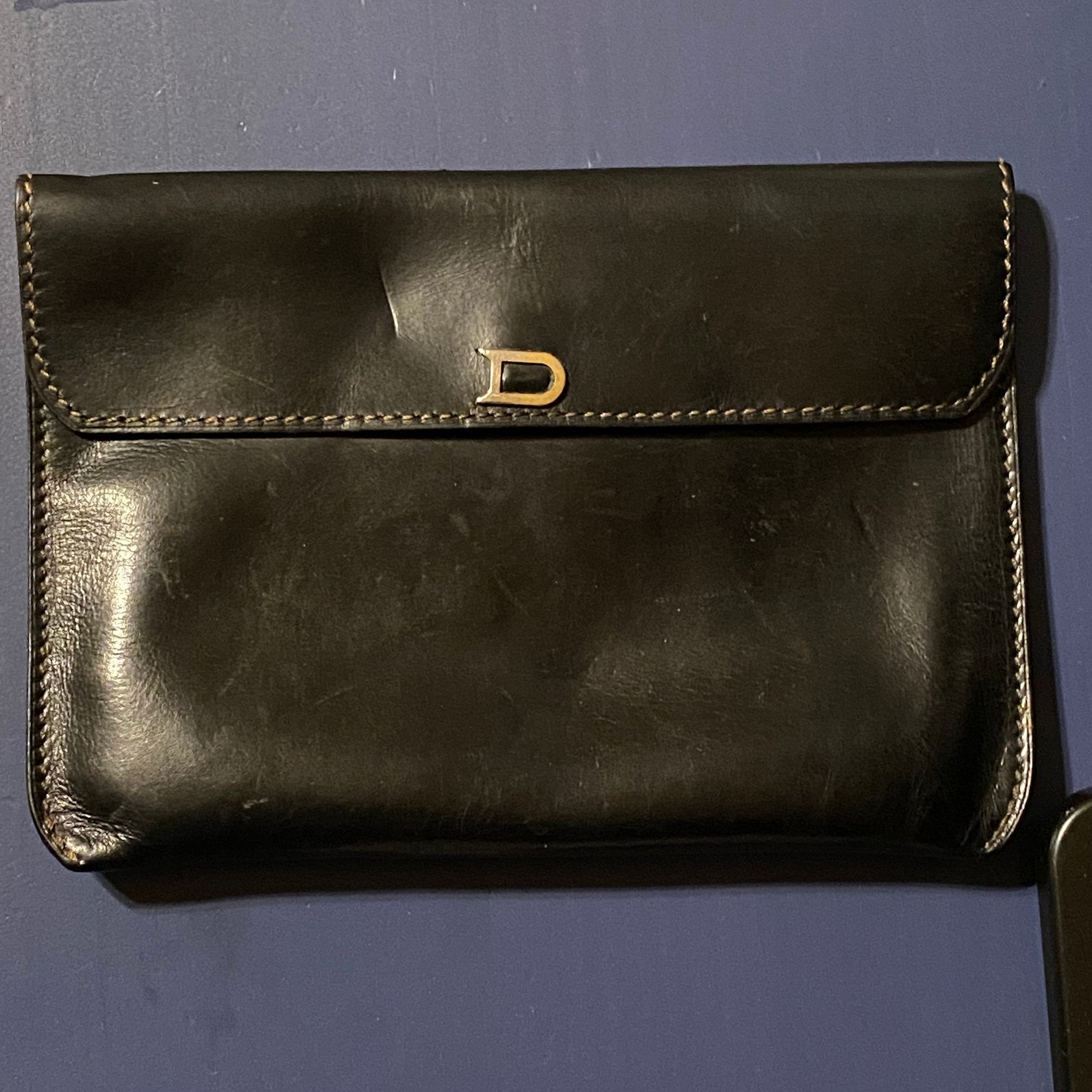 Delvaux brillant pochette, Enlèvement ou Envoi, Utilisé, Noir
