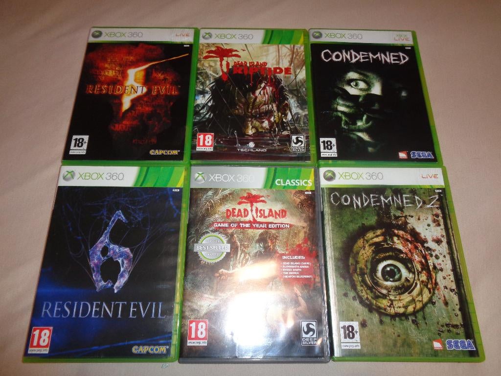 xbox 360 lot de 6 jeux complet  'horror', Games en Spelcomputers, Ophalen, Vanaf 18 jaar