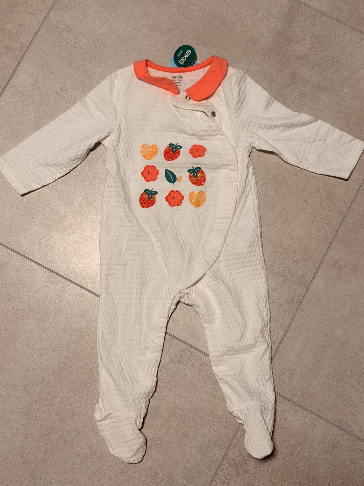 Combinaison/pyjama New Obaïbi - Taille 74 (avec étiquette), Enfants & Bébés, Enlèvement, Comme neuf