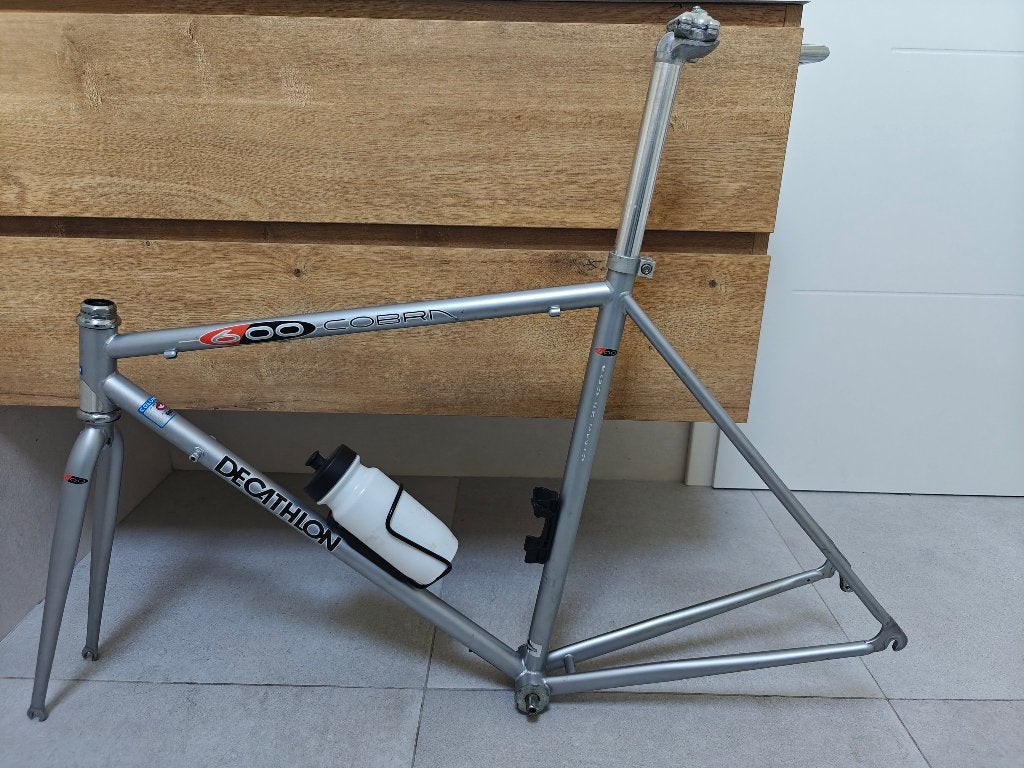 Decathlon Cobra 600 road bike frameset steel Columbus, Vélos & Vélomoteurs, Vélos Pièces, Comme neuf, Cadre, Acier, Racefiets
