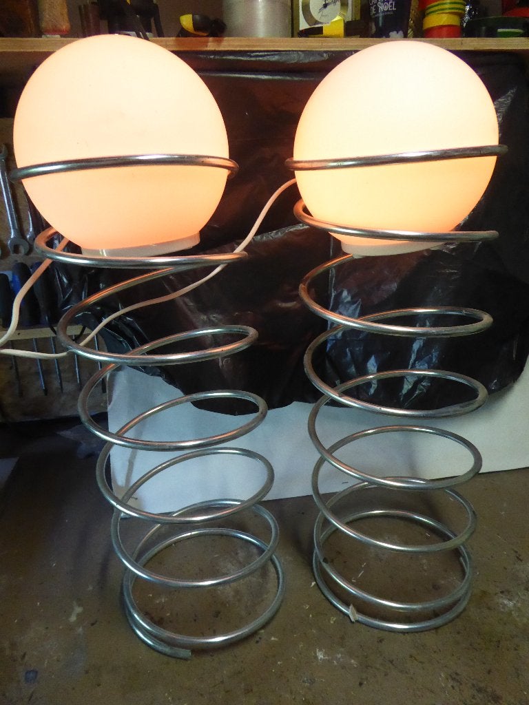 lampe sur ressort  60 cm + ou -, Verre, Enlèvement, Utilisé, 70 cm