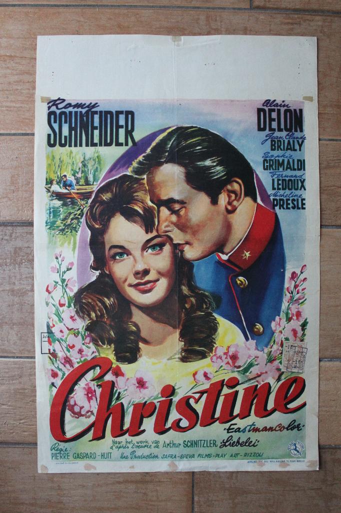 filmaffiche Christine Alain Delon Romy Schneider filmposter, Enlèvement ou Envoi, Rectangulaire vertical, A1 jusqu'à A3, Comme neuf