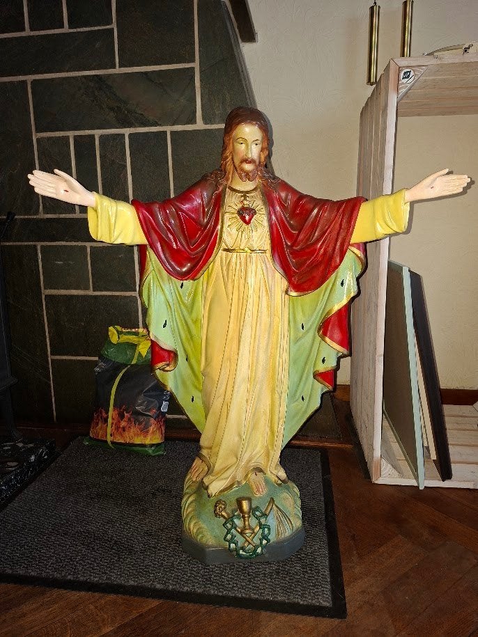 statue du Sacré-Cœur, Enlèvement
