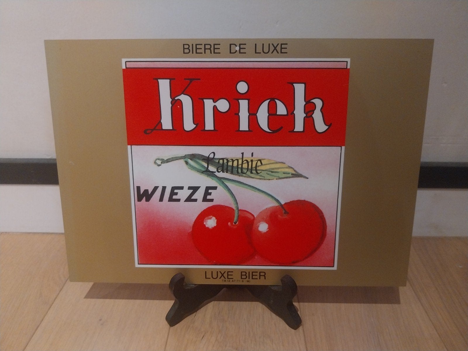 reclamebordje  wieze kriek, Ophalen of Verzenden