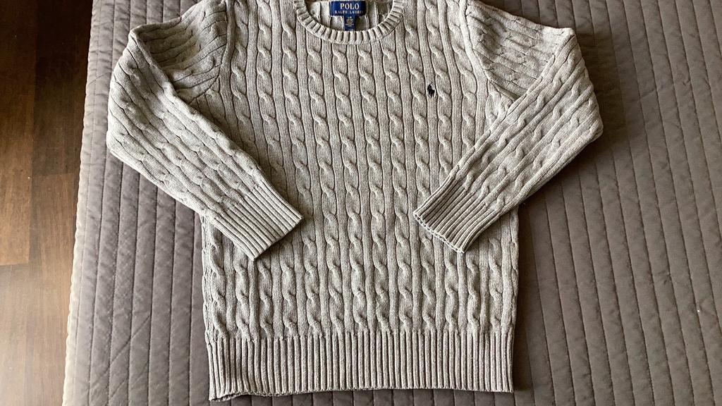 Jongenstrui Ralph lauren grijs 14/16 jaar, Ophalen, Zo goed als nieuw, Jongen, Trui of Vest