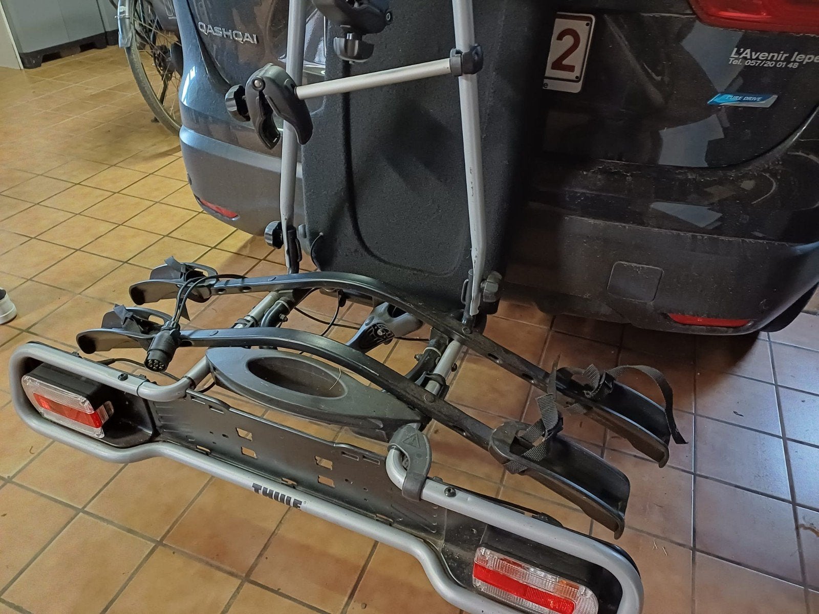 Fietsdrager Thule, Enlèvement, Pneus larges