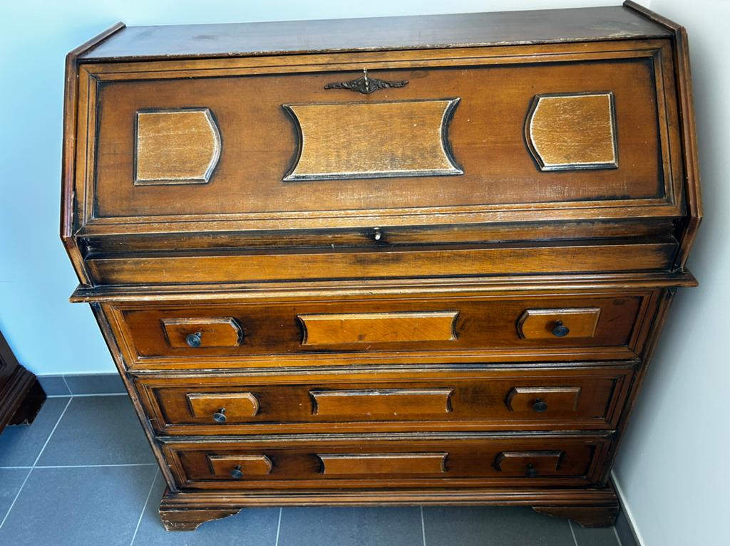 Vintage secretaire/bureaukast, Ophalen, Gebruikt