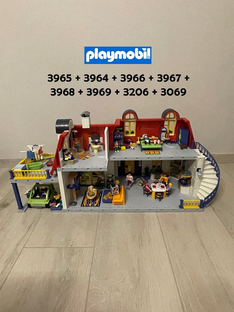 Playmobil set 3965 Villa+3964+3966+3967+3968+3969+3206+3069, Gebouw, Complete set, Ophalen of Verzenden, Zo goed als nieuw