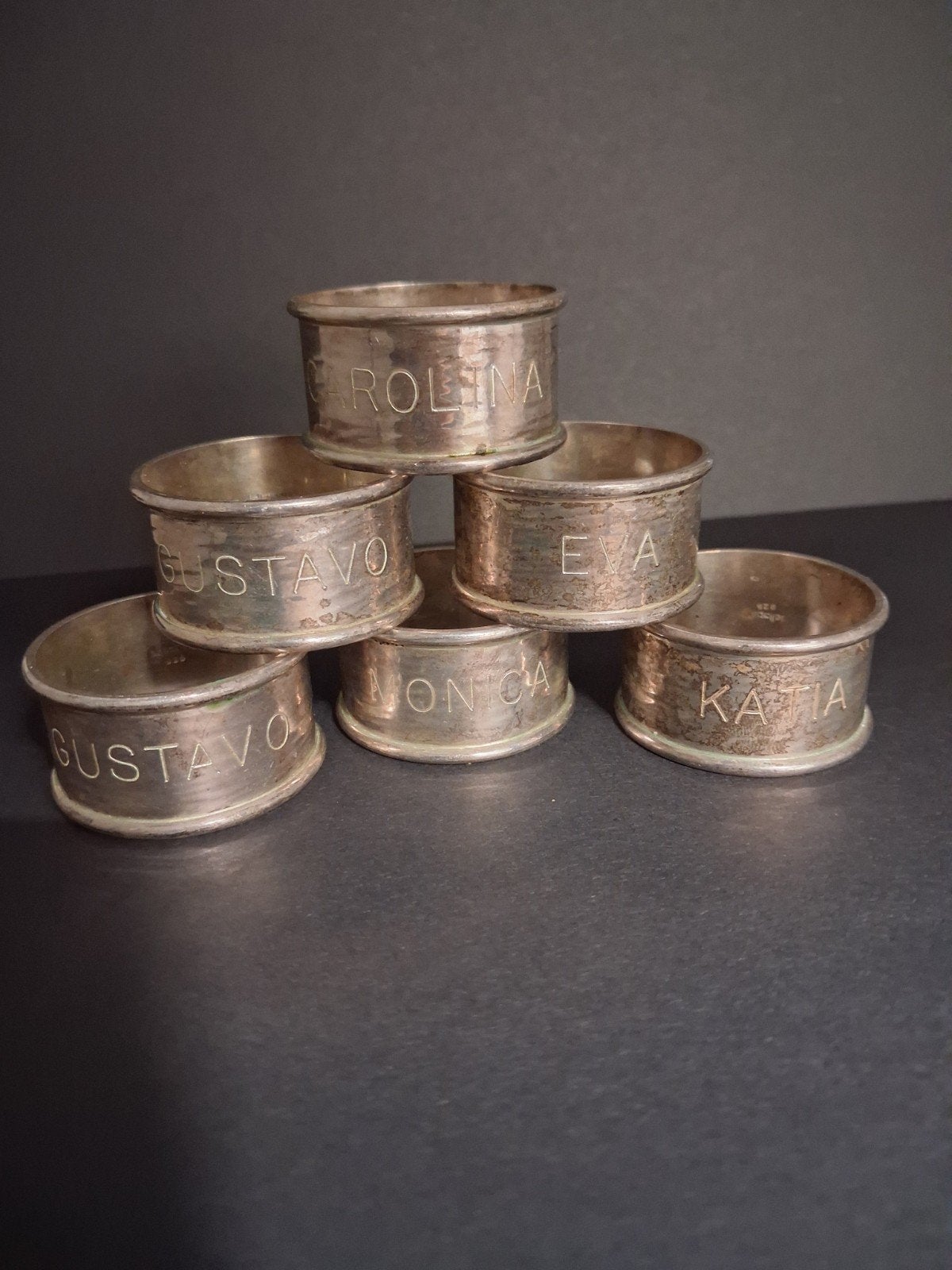 set servetringen van 925 zilver, Antiek en Kunst, Ophalen, Zilver