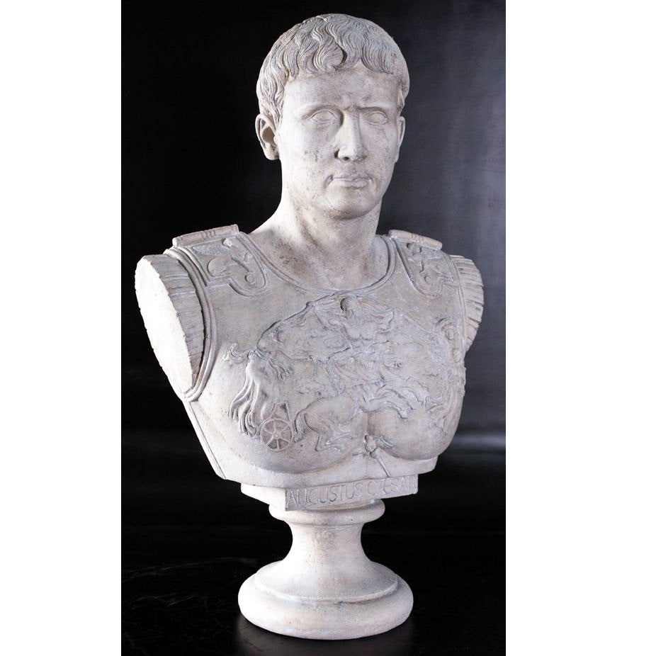 Buste — Standbeeld van Augustus Caesar, hoogte 83 cm, Ophalen, Nieuw
