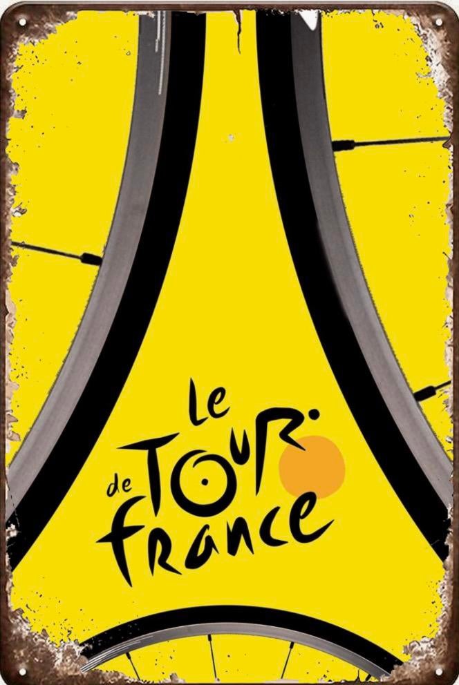 Metalen reclamebord Tour de France - retro vintage mancave, Verzamelen, Ophalen of Verzenden, Nieuw, Reclamebord