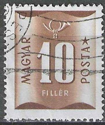 Hongrie 1952 - Yvert 188TX - Timbre fiscal - 10 fi. (OU), Envoi, Non oblitéré