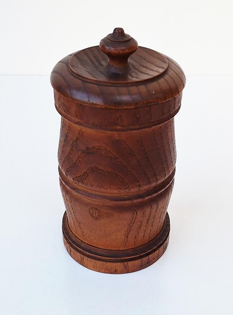 Antieke handgemaakte houten specerijen/-peperpot, Antiek en Kunst, Antiek | Keukengerei, Ophalen of Verzenden