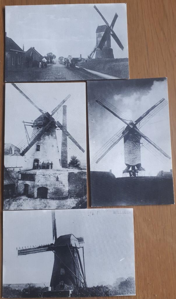 4 Postkaarten Windmolens Bellegem Marke Rollegem, Verzamelen, Verzenden, 1940 tot 1960, Ongelopen, West-Vlaanderen