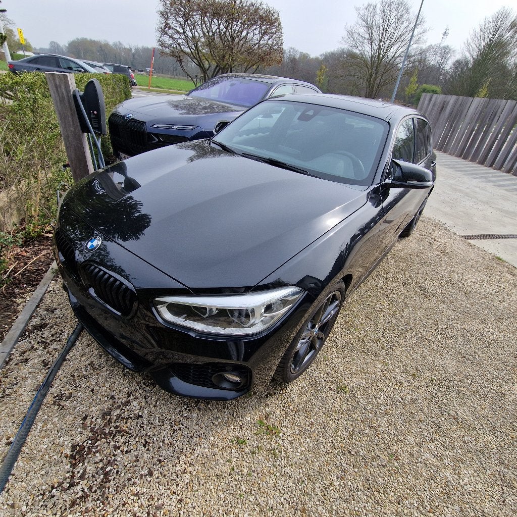 BMW 120iM Sport Automatic 18 — Cuir, GPS, toit ouvert, ex et, Autos, Cuir, Achat, Entretenue par le concessionnaire, Noir
