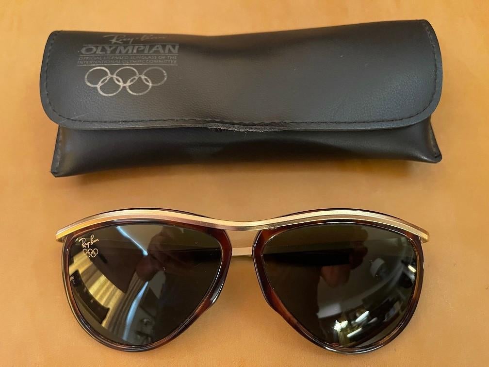 Vintage B&L Ray-Ban Olympian Aviator zonnebril OLYMP01, Zonnebril, Bruin, Ophalen of Verzenden, Zo goed als nieuw