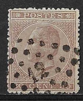 Belgique OPC 19A S.M. le Roi Léopold I, Enlèvement ou Envoi, Affranchi, Maison royale