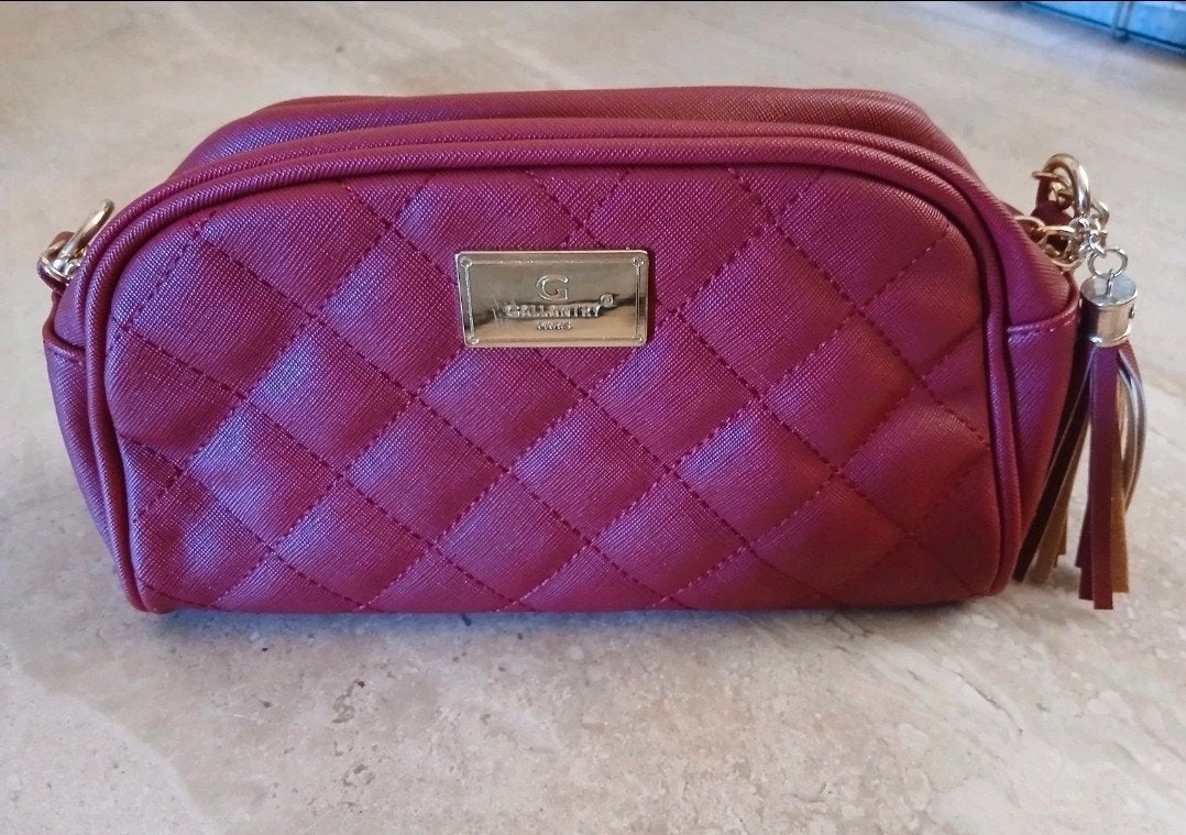 Gallantry Schoudertasje Rood Goud, Handtassen en Accessoires, Ophalen of Verzenden, Zo goed als nieuw, Rood, Dame