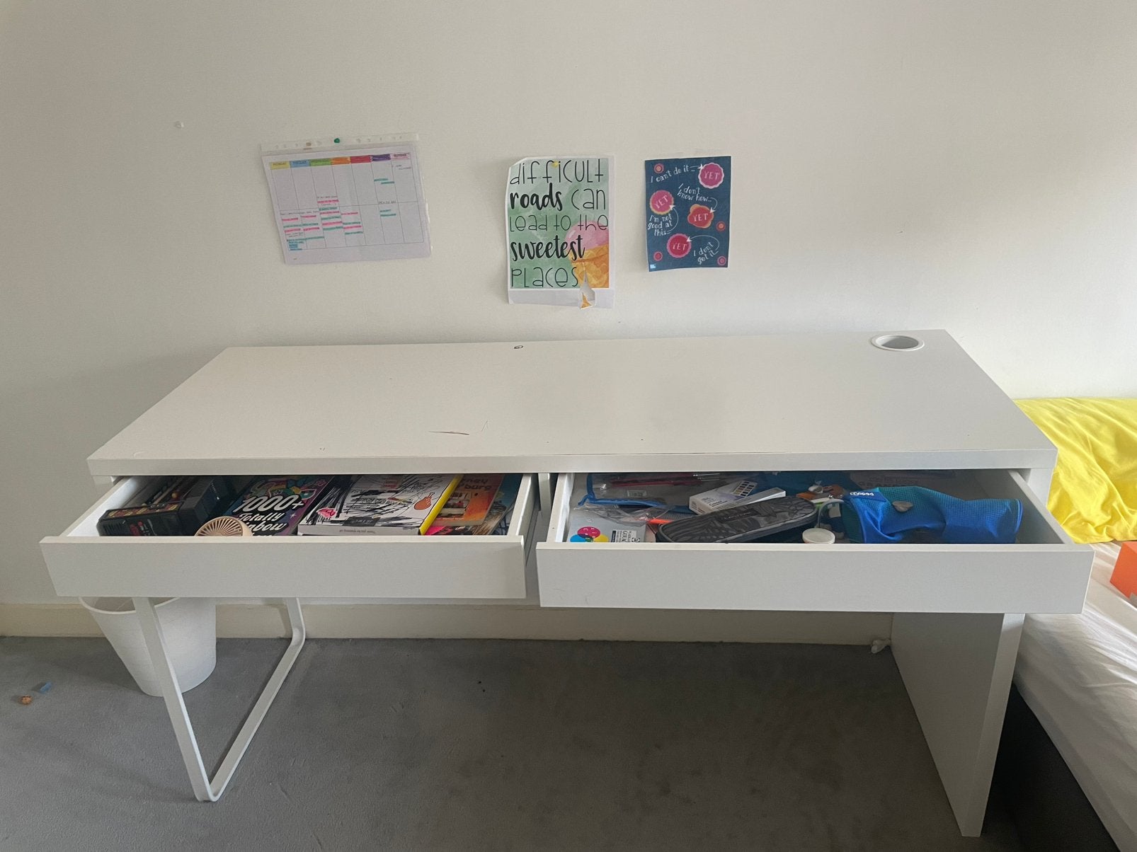 IKEA bureau + stoel, Huis en Inrichting, Ophalen, Gebruikt, Schoolbureau, IKEA