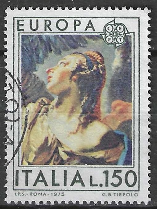 Italie 1975 - Yvert 1223 - Europe - Peintures (ST), Timbres & Monnaies, Timbres | Europe | Italie, Envoi, Affranchi