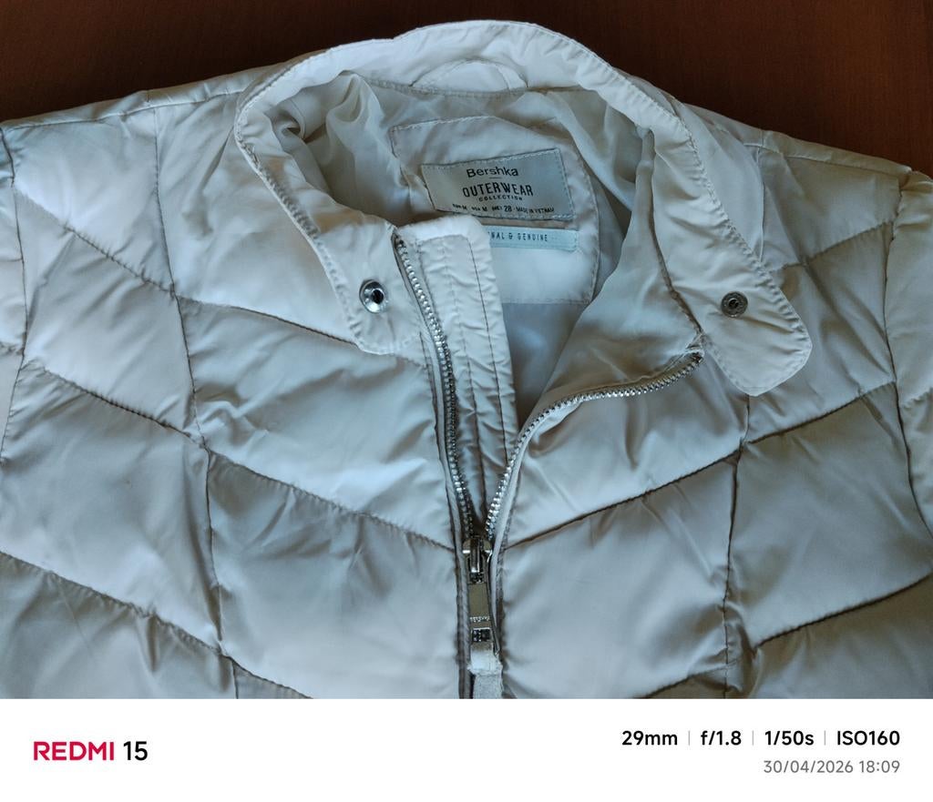 Gewatteerde jas Bershka maat M, Kleding | Dames, Jassen | Winter, Wit, Bershka, Gedragen, Ophalen