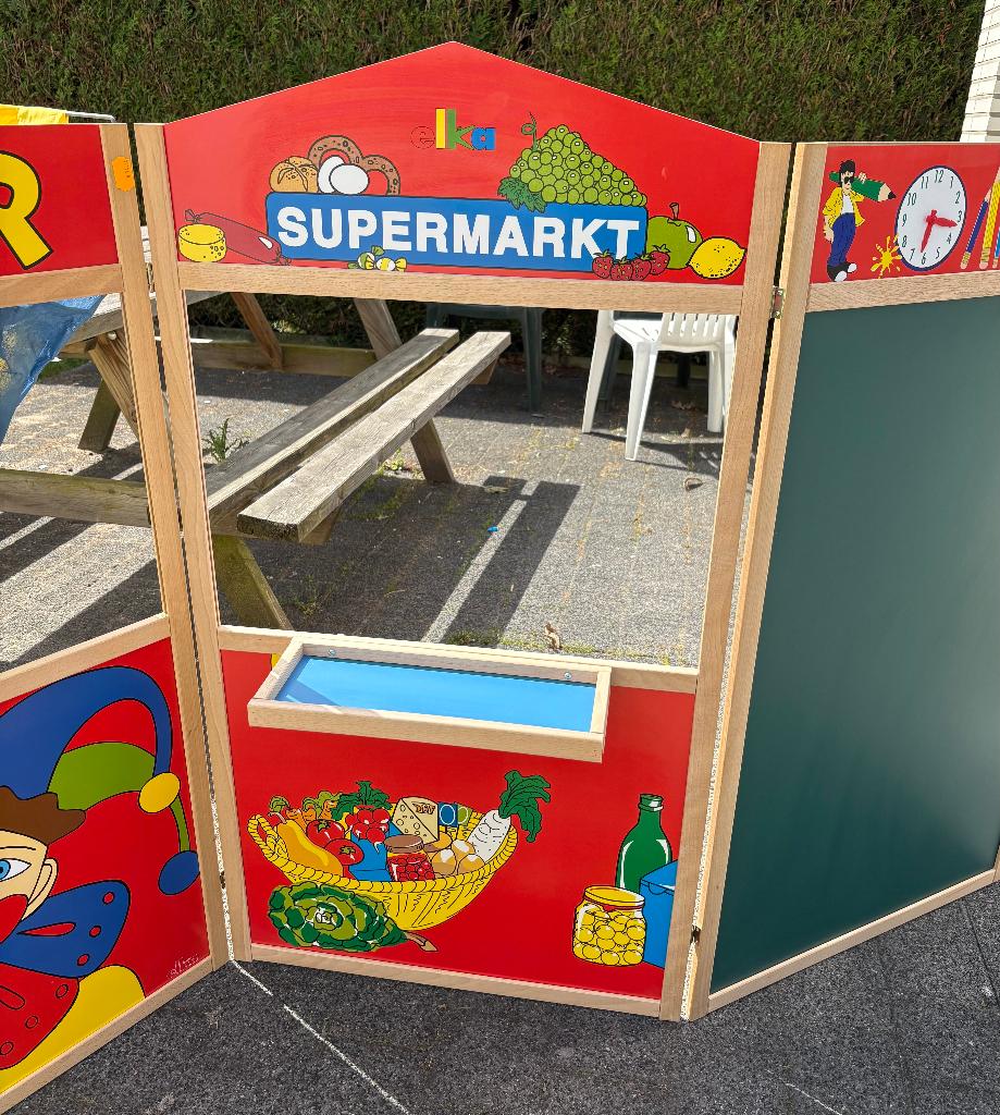 3-in-1 Poppenkast/Supermarkt/Schoolbord nieuw, Ophalen, Nieuw, Overige typen