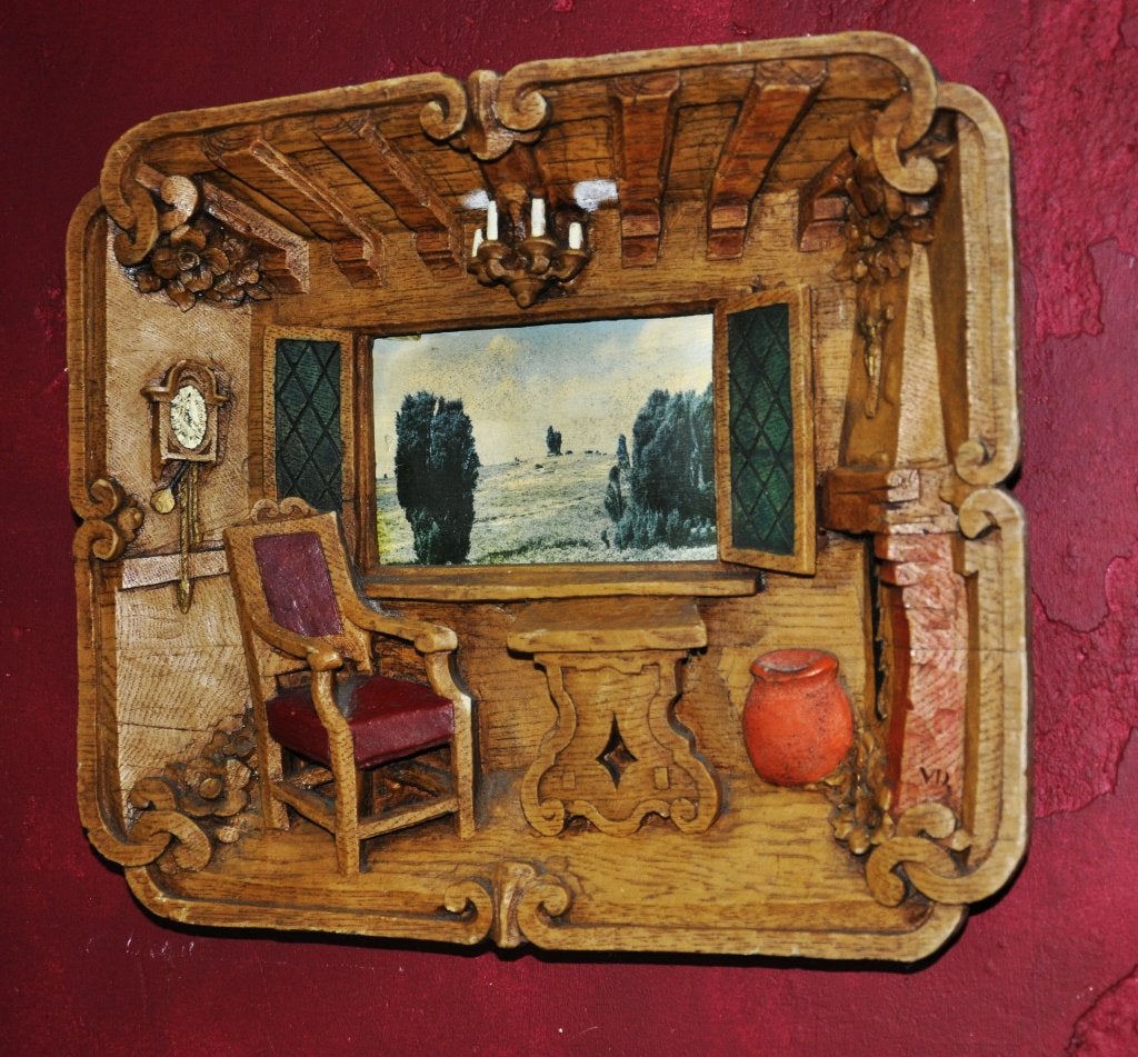 ANCIEN CADRE DECO TROMPE L'OEIL, Antiquités & Art, Enlèvement ou Envoi