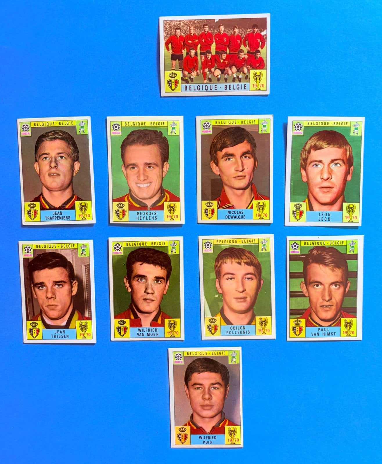 Set van 10 Panini ruilkaarten Mexico 70 België Italiaanse ed, Collections, Enlèvement ou Envoi