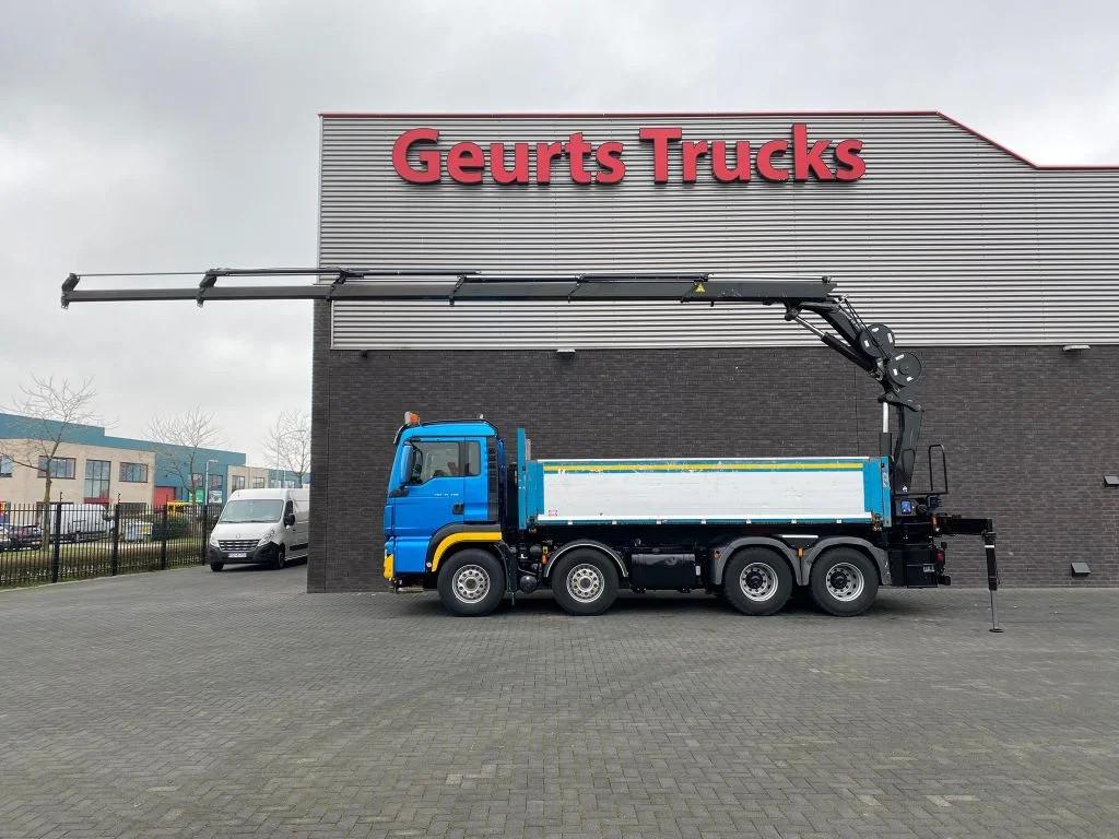 MAN TGS 35.480 8X4 KIPPER/TIPPER + HMF 2620-K5 KRAAN/KRAN/CR, Automaat, Achterwielaandrijving, Euro 6, Blauw