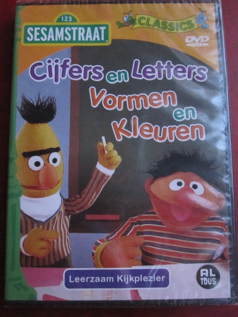 Sesamstraat - Cijfers En Letters, Vormen En Kleuren (nieuw, Cd's en Dvd's, Dvd's | Kinderen en Jeugd, Nieuw in verpakking, Educatief