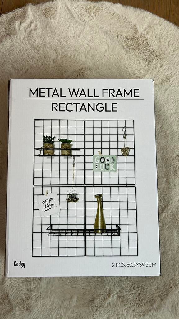 Metal wall frame pour attacher au mur 2* 60.5*39.5 cm, Ophalen of Verzenden, Zo goed als nieuw, Metaal