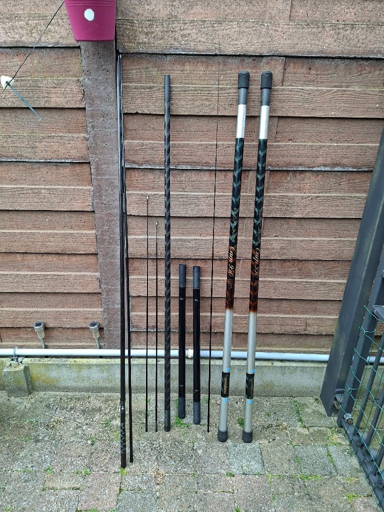 Vaste hengel 2 x Shimano Diaflash Carp 9,50, Ophalen, Zo goed als nieuw, Vaste hengel