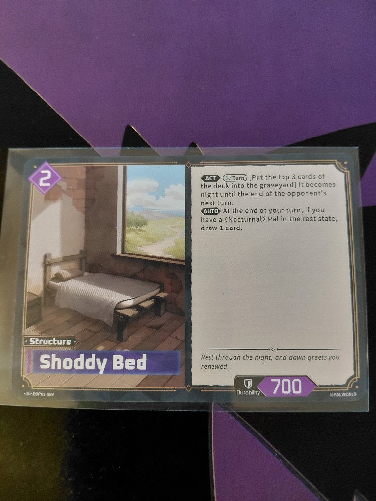 Palworld: Shoddy Bed - <U> EBP01-089 (PRISTINE), Enlèvement ou Envoi, Neuf, Carte(s) à jouer