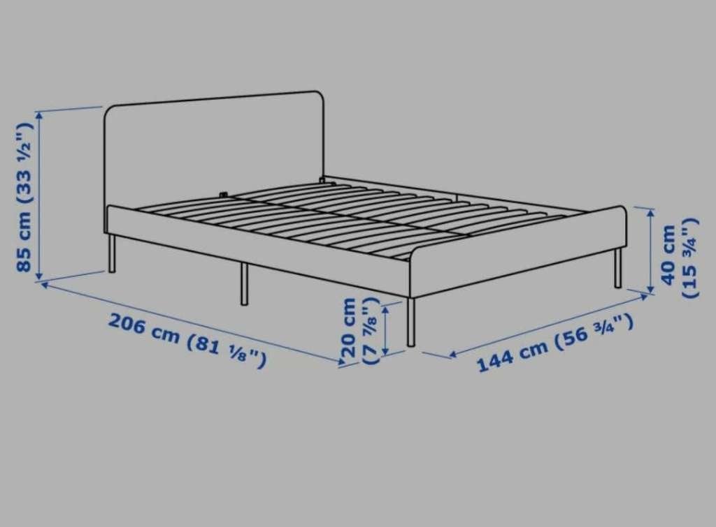 Bed frame + lattenbodem, Huis en Inrichting, Slaapkamer | Bedden, Ophalen, Gebruikt, 140 cm, Twijfelaar