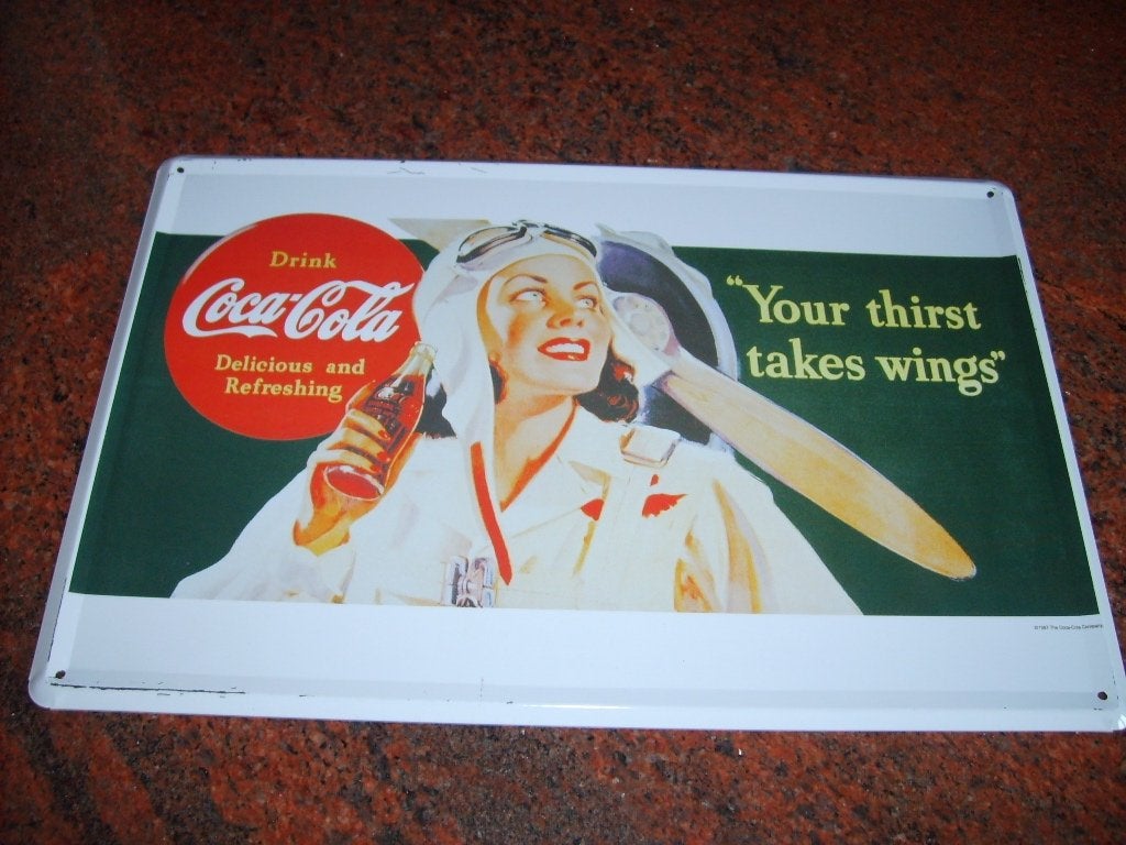 Reclamebord - plakkaat van Coca Cola 20 x 30 cm, Verzamelen, Ophalen of Verzenden, Zo goed als nieuw, Reclamebord