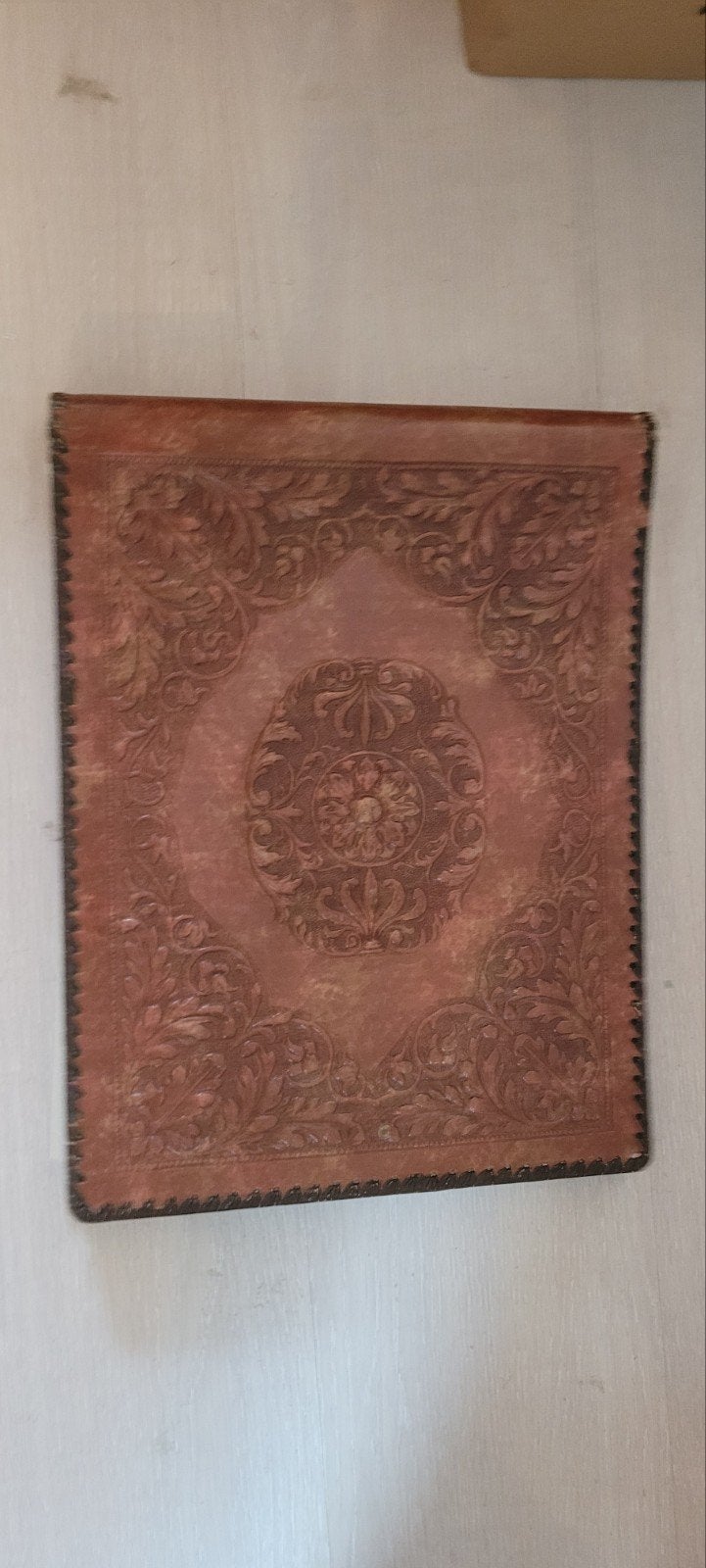 Oude lederen fotoboek, Antiek en Kunst, Ophalen