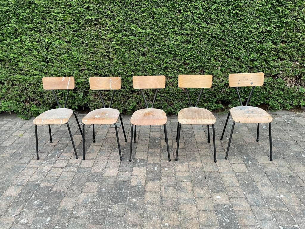 5 stoelen, Huis en Inrichting, Ophalen, Gebruikt, Bruin, Vijf, Zes of meer stoelen