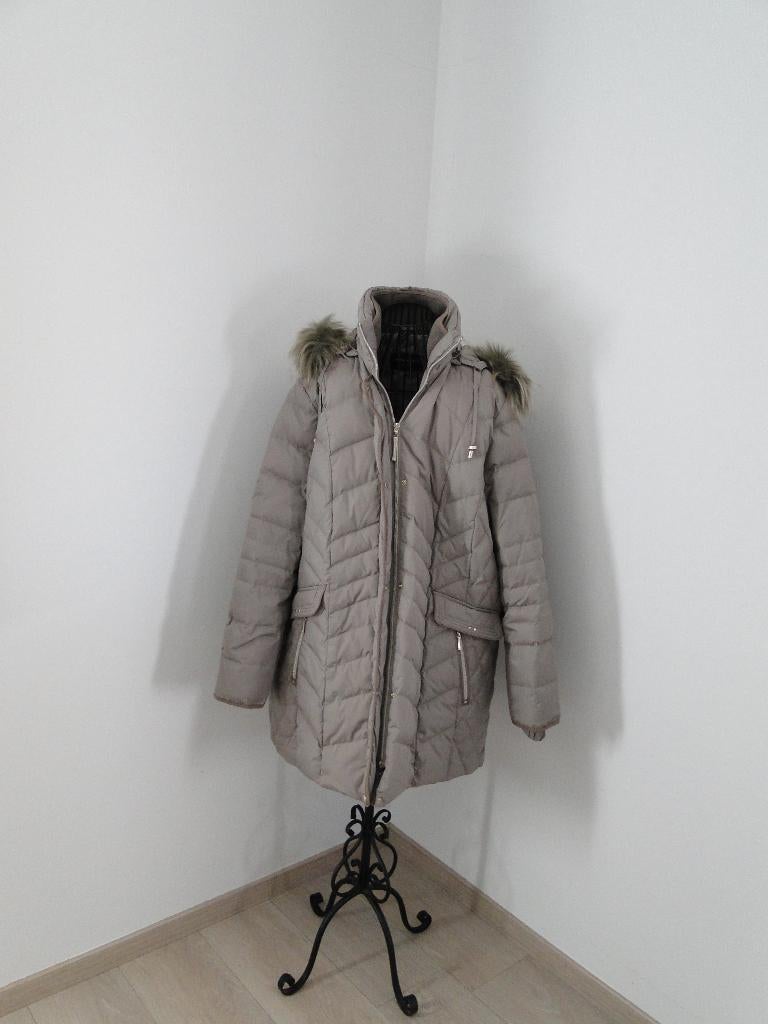 Parka van Barbara Lebek - maat 50, Kleding | Dames, Jassen | Winter, Zo goed als nieuw, Maat 46/48 (XL) of groter, Bruin, Ophalen of Verzenden